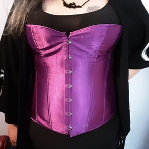 Glossy purple corset